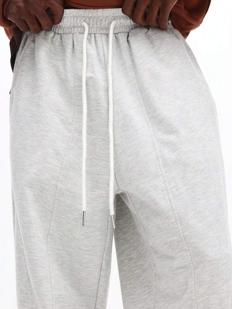 Spodnie dresowe z bawełny o luźnym kroju ze ściągaczem