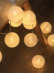 1 Stück 10/20 Lichter 2/3m Kugelleuchten, Märchenlichter zur Dekoration von Zimmer, Schlafzimmer, Geburtstagsfeiern, Hochzeiten, als Geschenk - Gelb - Übersicht 5