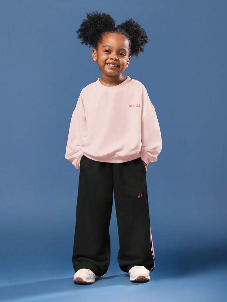 Cherry Print Sweatshirt And Joggers Set