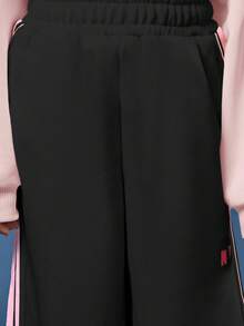 SUMWON 女童宽松樱桃印花卫衣和运动裤套装，休闲装，布鲁克林，纽约 - 淺粉色 - 查看 7