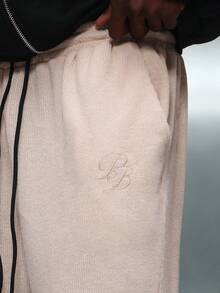 PLAYBOY X SUMWON Pantalones de chándal con cordón y puños acanalados para comodidad casual y uso diario en casa - Albaricoque - Ver 5