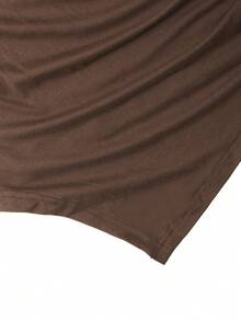 Franclia Plus Size Women Long Sleeve Knit Top And Plaid Skirt Set, Collegiate Style Outfit For Young Ladies, Commute Or Date, Slimming 2 Pieces Set Brown Clothes Brown Skirts Brown Two Piece Set Women Plaid Two Piece Set Two Piece Women Sets Skirt - Coffee Brown - View 5