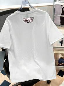 Looney Tunes X Manfinity Manfinity Joysei Men's Casual Cartoon Print Short Sleeve T-Shirt, Summer