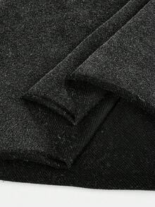 Coolane Kids 2 件青少年女孩街头服饰超大雪花印花运动服，亲子服装 - 黑色 - 查看 7