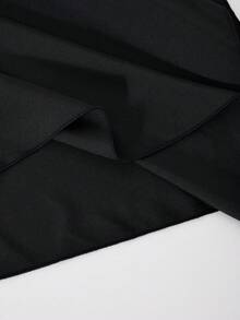 1 pezzo Abito da ragazza adolescente con spalle scoperte, spalline a spaghetti, maniche a campana in rete e orlo asimmetrico, autunnale