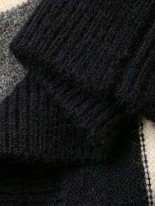 DAZY Toddler Girls' Regular Turndown Collar Striped Korean Style Casual Long Sleeve Sweater, Autumn/Winter