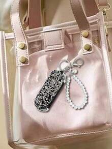 1pc Folding Portable Comb With Mirror, Clay Air Cushion Brush, Keychain, 2-In-1 Makeup Mirror Accessory, Bag Charm - 彩色 - 查看 8