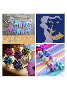 100pcs/40pcs/20pcs 5.91*5.91in Sparkling Glitter Paper, Easter Handmade Premium Paper, Perfect For Crafting And DIY Projects, Great For Making Glitter Paper, Scrapbook Supplies, 128GSM - Glitter Cardstock - View 6