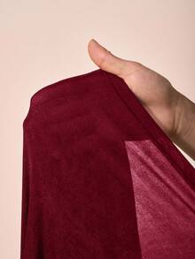 Zivah 2025 Autumn New Arrival Music Festival, Easter, St. Patrick's Day, Western, Nomadic, Birthday Party, Graduation, College Style, Student, Daily Casual, Basic Versatile, Leisure, Cruise Travel, Beach, Sunbathing, Viral , Streetwear, Wedding Guest Boho, Commute, Brunch, Airport, Long Sleeve V-Neck Ruched Waist Maxi Dress, Textured Glossy Fabric, Brown - Burgundy - View 8