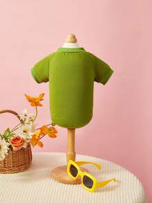 PETSIN 1 pieza de sudadera con capucha para mascotas con estampado de letra floral en verde, gruesa, cálida, a prueba de viento y amigable con la piel