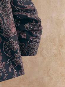 Manfinity VCAY Bộ áo sơ mi dài tay họa tiết Paisley Bohemian cổ điển và quần cạp chun cho nam đi làm hàng ngày đi tiệc - Nhiều màu - Xem 6