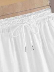 HIMLAND Men's Casual Daily Shirt & Solid Color Drawstring Pants Set