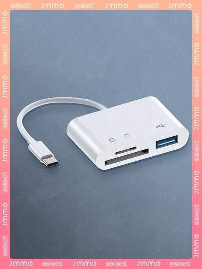 JMMO Đầu đọc thẻ nhớ USB C sang Micro SD TF, Bộ chuyển đổi đầu đọc thẻ camera USB 3 trong 1 tương thích với iPhone 16/15, iPad Pro, Pro/Air, Chromebook XPS, Galaxy S10/S9 và nhiều thiết bị USB C khác