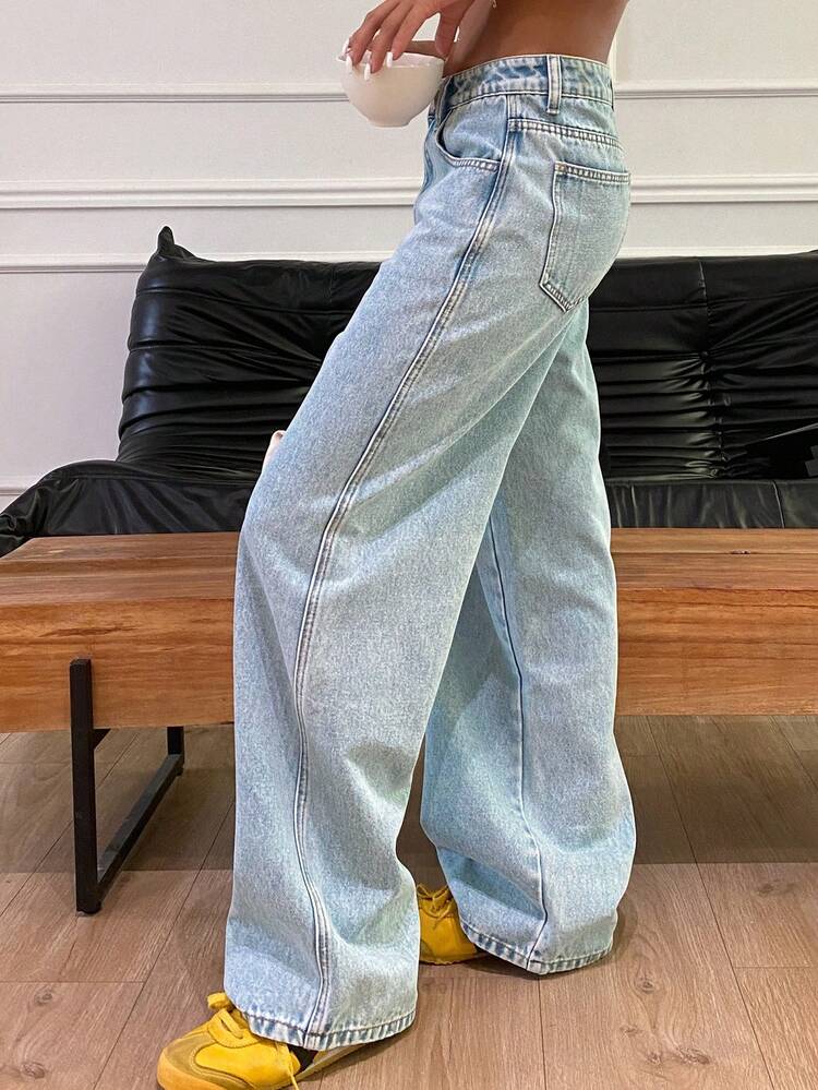 Women's Tall Leopard Print Loose Casual Street Style Jeans