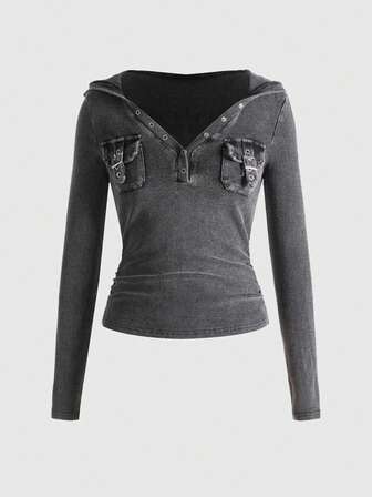 Grunge Punk Vintage verwaschen und abgenutzt Rundhals Kurzarm Grafik T-Shirt mit Tasche, geeignet für Sommer Strand, Abschluss, Ostern, Konzert, Nashville Urlaub