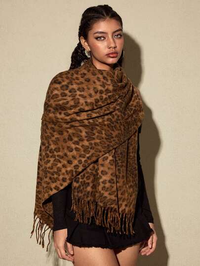 Grunge Punk وشاح مخطط ملون قطعة واحدة، وشاح سميك دافئ ناعم للشتاء، وشاح كبير مستطيل الشكل، مناسب للتنسيق اليومي