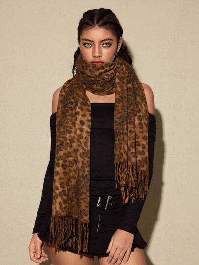 Grunge Punk 1 pieza Bufanda a rayas con bloques de color, bufanda gruesa, cálida y suave para el invierno, bufanda rectangular grande, adecuada para combinar a diario