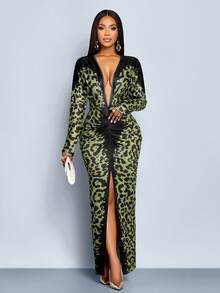 SOLERSUN 性感优雅简约春秋女装秋季女装冬季女装返校节礼服感恩节女装返校服教师服 - 綠色 - 查看 6