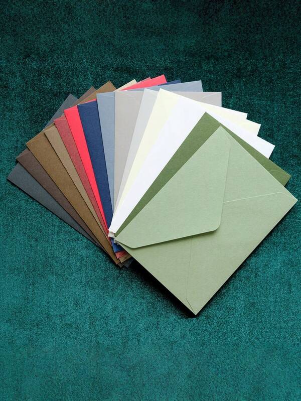 Cashmere-Textured Stationery Set: Office Envelopes, Wedding Invitation Cards, Western-Style Business Invitation Cards & Solid-Color Invitation Cards (Multiple Styles & Colors) – Suitable For Wedding Greeting Cards, Valentine's Day Letters, Thanksgiving Wishes & Holiday Gift-Giving; Also Ideal For DIY Handmade Storage