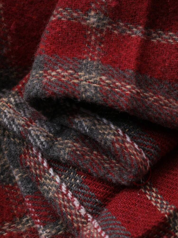 Women's Casual Plaid Pleated A-Line Skirt, Elegant Style Winter Women Skirts