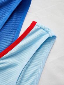 Snug Zone 5pcs/Pack Women's High Elastic Comfortable Contrast Color Briefs - Multicolor - View 4