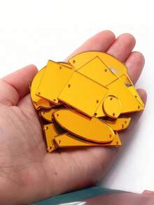 50 piezas de formas aleatorias con doble orificio, espejos acrílicos de colores múltiples para manualidades DIY, accesorios de moda, parches de lentejuelas - Multicolor - Ver 9