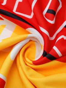 ROMWE MEN Street Life 男士数码撞色印花长袖Polo衫 - 彩色 - 查看 8