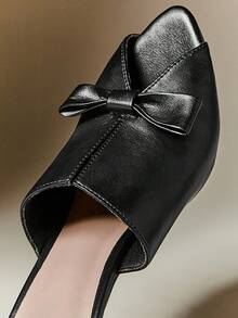 SHUZIA Women's Sexy Point Toe Slip-On Heeled Sandals - Black - View 6