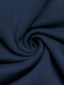 GlowEve Damen Lässig Kontrast Saum Kordelzug Kapuzen Sweatshirt, Herbst - marineblau - Übersicht 6