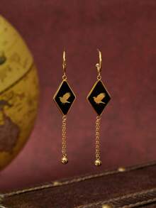 HARRY POTTER X SHEIN Pendientes de aro para mujer - Dorado - Ver 1