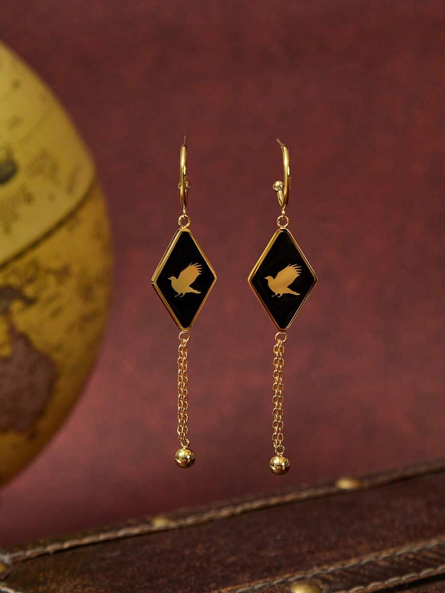HARRY POTTER X SHEIN Pendientes de aro para mujer - Dorado - Ver 1