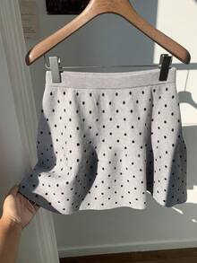 Comfortcana Chân váy xếp ly chấm bi và họa tiết hoa dành cho nữ - Nhiều màu - Xem 3