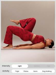 GLOWMODE 28'' FeatherFit™ Plus Size Petite High-Rise Waist Flare Leggings Low Impact Yoga Pilates Daily - Multicolor - View 5
