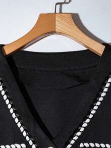 GlowEve CURVE 2件套加大码针织常规版型拼布丝带套装