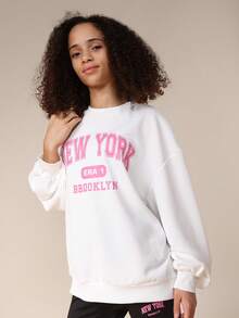 SUMWON Felpe e tute coordinate per ragazze adolescenti - Bianco - Visualizzare 3