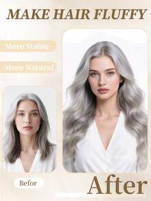 Tape In Hair Extensions Human Hair, #Grey Silky Straight Hair, 14‑22 Inch, Seamless Invisible Design, Top Quality Thick Ends Healthy Hair, 50g Per Pack, Volume Boost For Thin Hair, Easy Application For Professional Salon & Women Daily Styling - SGray - View 5