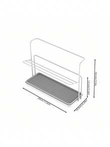 Cirelle 1PC 2-Tier Metal Cup Drying Rack With Drip Tray | Compact Space-Saving Dish Organizer For Mugs, Bottles & Baby Cups | White Iron Kitchen Shelf For Countertop/Office