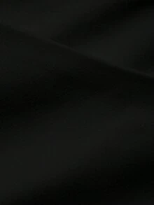 DAZY Áo thun nữ cổ vuông ôm dáng dài tay, màu trơn - màu đen - Xem 4