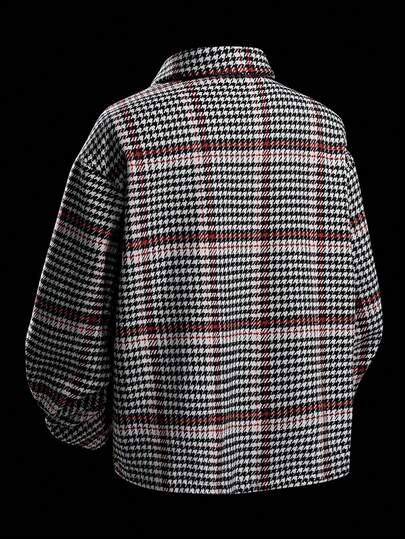 Street Life Veste décontracté de rue pour hommes en mélange de laine à carreaux, automne/hiver