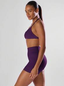Musera Sport Áo bra thể thao cổ yếm hở lưng, xếp ly, chắc chắn, thích hợp cho các hoạt động thể thao như tập gym, chạy bộ, câu lạc bộ, padel, tennis, pickleball, yoga, pilates, thể dục hàng ngày. - Bold Plum - Xem 4
