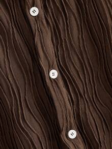 HIMLAND Men's Casual Daily Shirt & Solid Color Drawstring Pants Set