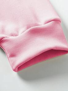 EMERY ROSE 女式长袖字母印花压花花卉图案运动衫，适合送给妈妈、毕业生、老师、返校秋季套头衫的纪念礼物 - 粉色 - 查看 4