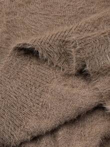 Manfinity CasualKnits Men's Heart Embroidery Button Casual Long Sleeve Pullover Sweater   Autumn/Winter - Khaki - View 5