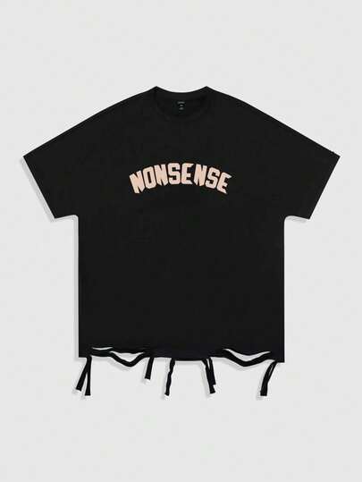 Street Life Camiseta de manga de murciélago con estampado gráfico para hombre, estilo casual callejero, Halloween, estilo de los 2000