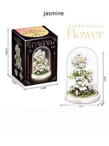 Zazumi Large Size Plastic Building Blocks DIY Creative Assembly Multicolor Floral Building Block Flower Bouquet Plant DIY Kit For Adults Day Birthday Home Decor DIY Craft - Multicolor - View 4