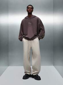 PLAYBOY X SUMWON Oversized Pullover Hoodie With Drawstring And Centre Pocket For Casual Winter Streetwear