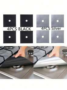 4/8pcs Gas Stove Anti-Fouling And Anti-Oil Pads Washable Cleaning Pads Burner Protection Pads Dirt-Resistant And Heat-Resistant Pads Material Gas Stove Protection Pads Suitable For Household Gas Stoves Household Supplies