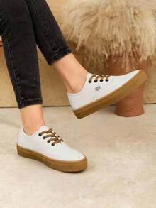 Tenis de lona casuales, UNISEX, tenis casuales, tenis cómodos, tenis para hombre, tenis para mujer - Blanco - Ver 2