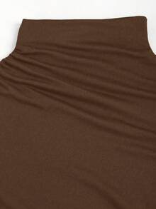 Franclia Women's Elegant Long Sleeve Knit 2 Pieces Set, Autumn/Winter - Coffee Brown - View 6