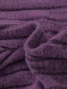 SHEIN 2pcs/Set Tween Girl Solid Color Long Sleeve Hoodie Top And Pants Set - Purple - View 6